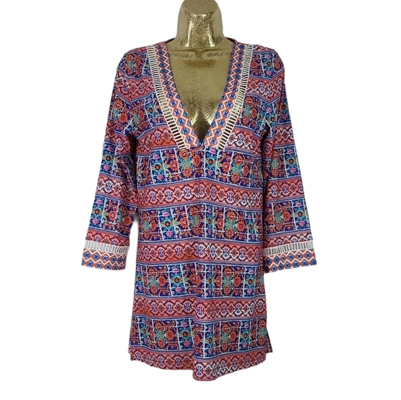 La Blanca Multicolored Tunic Cover Up‎ - Picture 1 of 5